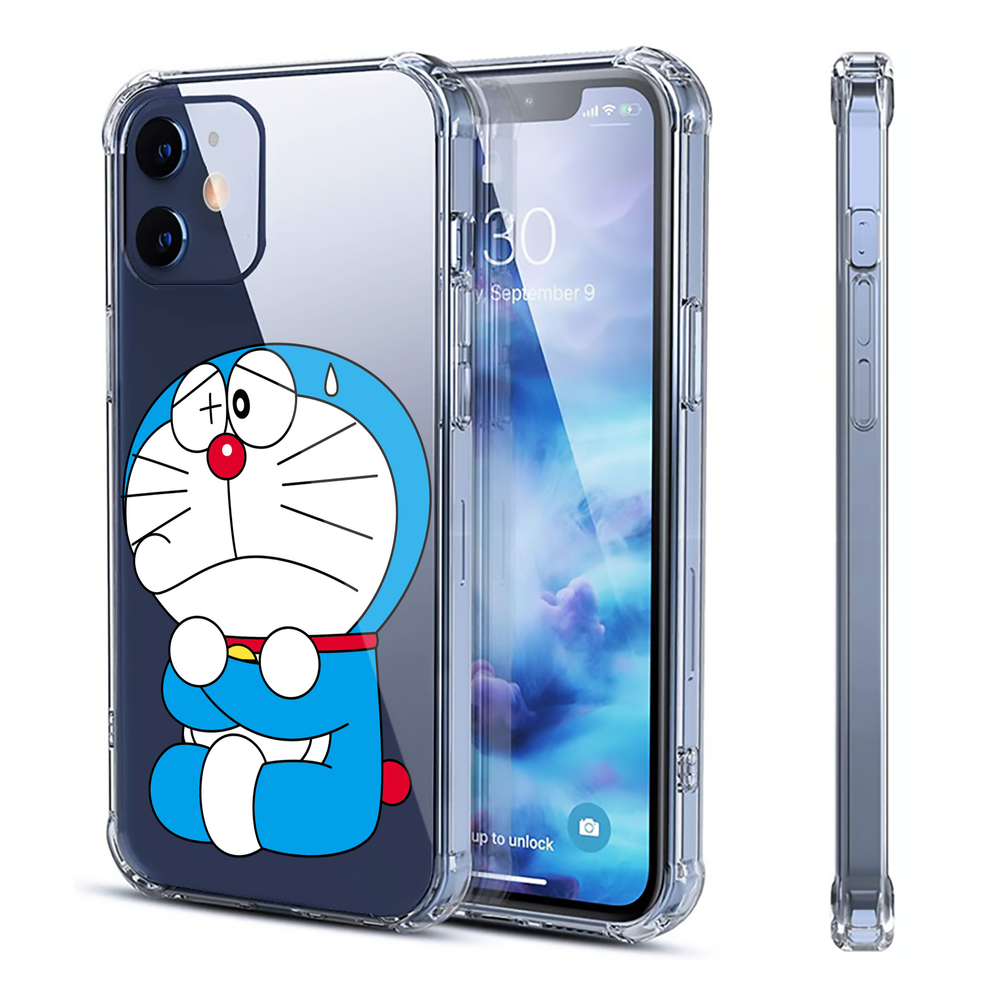 （画像用） ドラえもん Doraemon 【iPhone 12シリーズ対応】透明スマホケース（クリアソフトケース）